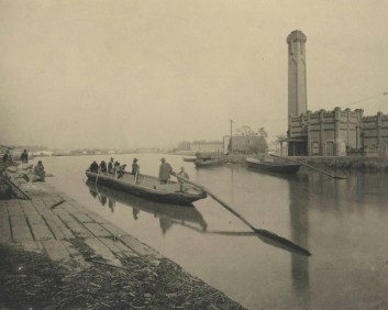 The Savannah waterfront at the Augusta canal, as O'Keefe would have remembered it during his years in Yap, photographed around the time of the Civil War.