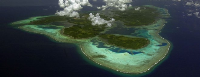 The island of Yap from the air: a wester Pacific paradise where almost everything needed to sustain life grew comfortably to hand.