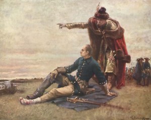 Charles XII and his ally, the Cossack hetman Ivan Mazepa, take stock after the Battle of Poltava (1709). The king's wounded foot prevented him from commanding in battle.