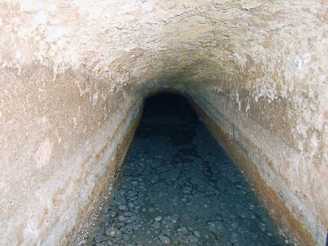 The underground stream that Paget dubbed the "River Styx." The water level is significantly lower now than it was in the 1960s, and the bed of the stream has been choked with rubble dumped there by successive investigators.