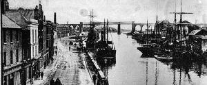 The Irish port of Drogheda during the famine period.