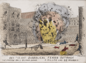 The Clerkenwell explosion, on December 13, 1867, was part of an attempt to rescue several Irish republicans from a London jail. Four people died and 68 more were injured, and in the resulting hysteria 50,000 Britons volunteered as police auxiliaries and six Irishmen were tried for murder.