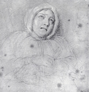 The Marquise de Brinvilliers, sketched on her way to her execution in 1676.