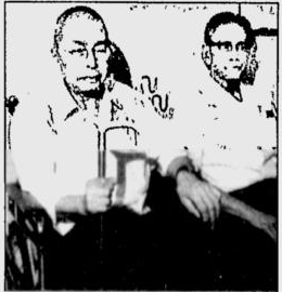 Shigeyuki Hashimoto and Kiyoaki Tanaka after their surrender at the end of 1989. The poor quality of the image, and the difficulty of locating it in a contemporary newspaper – the Kokomo Tribune – reflect the two men's liminal status, caught between Malaysia and Thailand, legitimate conflict and failed guerrilla campaigns, war and peace.