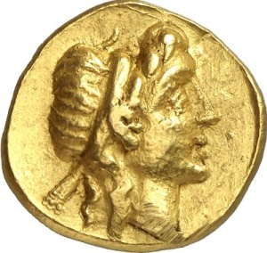 A coin struck by Eunus, showing him as King Antiochus.