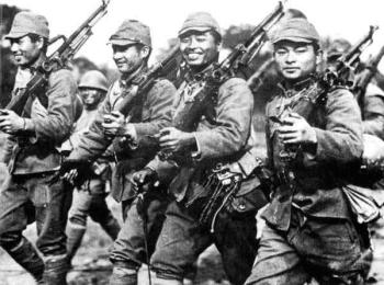 Japanese soldiers of the World War II period.