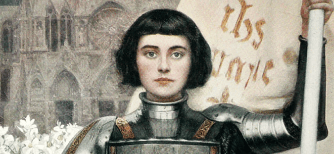 Joan of Arc 1903 engraving of St. Joan of Arc by Albert Lynch was featured in Figaro Illustre magazine.