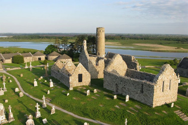 Clonmacnoise monastery (est.544) on the Shannon