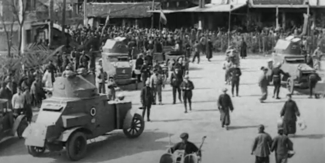 Western troops guard the international settlement